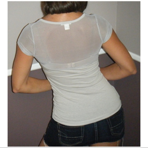 Sheer Mesh Sweetheart Ruched Neckline Gray 0139 - Picture 3 of 5